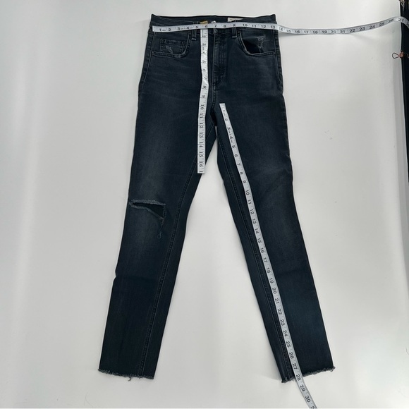 rag & bone High-Rise Skinny Ankle Frayed Hem Distressed Jeans Size 28 Women's - Picture 5 of 8